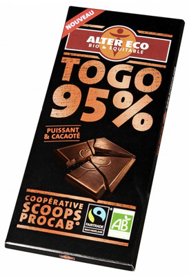 Le chocolat noir de Togo a une forte teneur en cacao, d'où ses bienfaits santé
